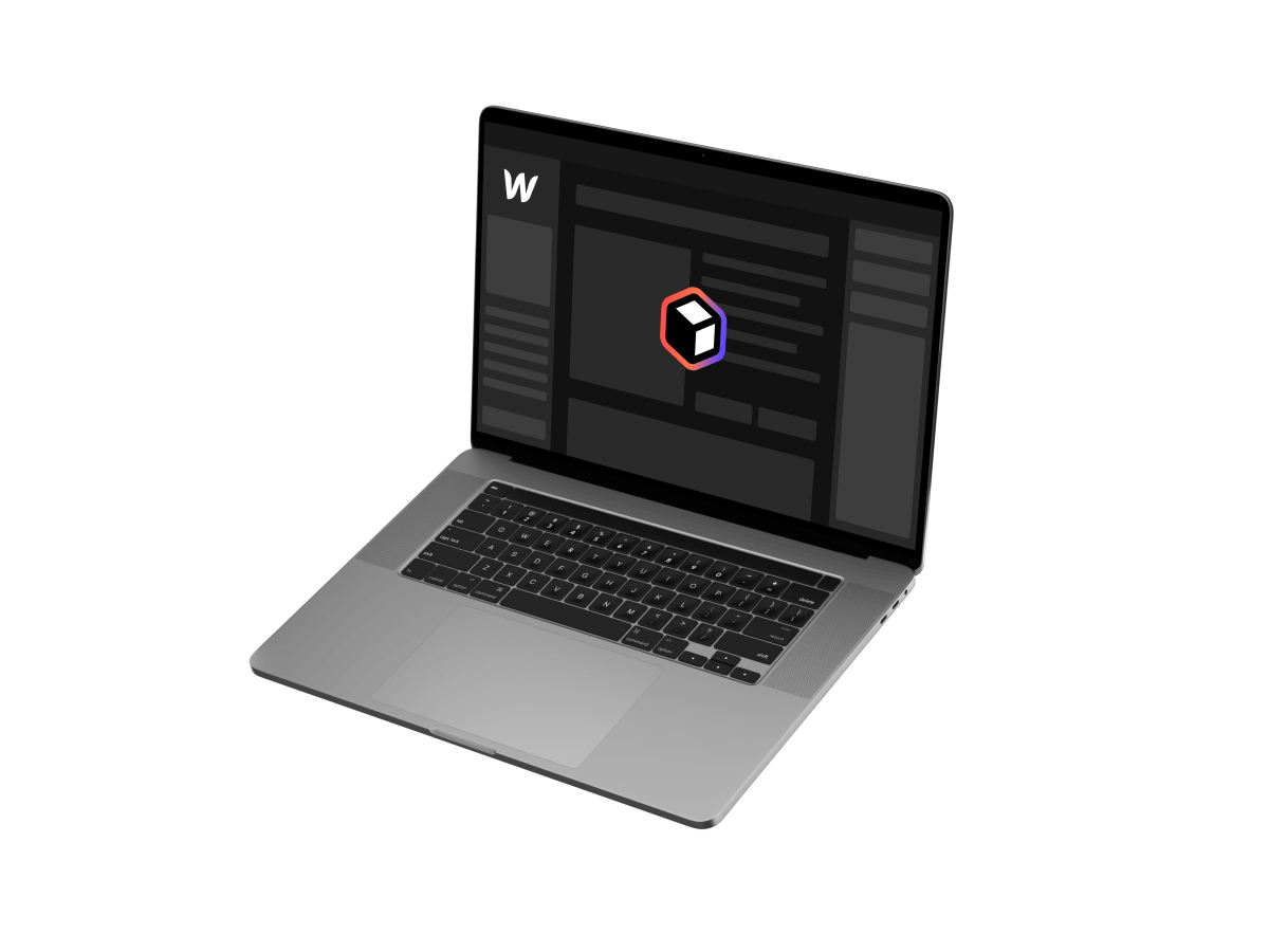 A laptop hovering in the air