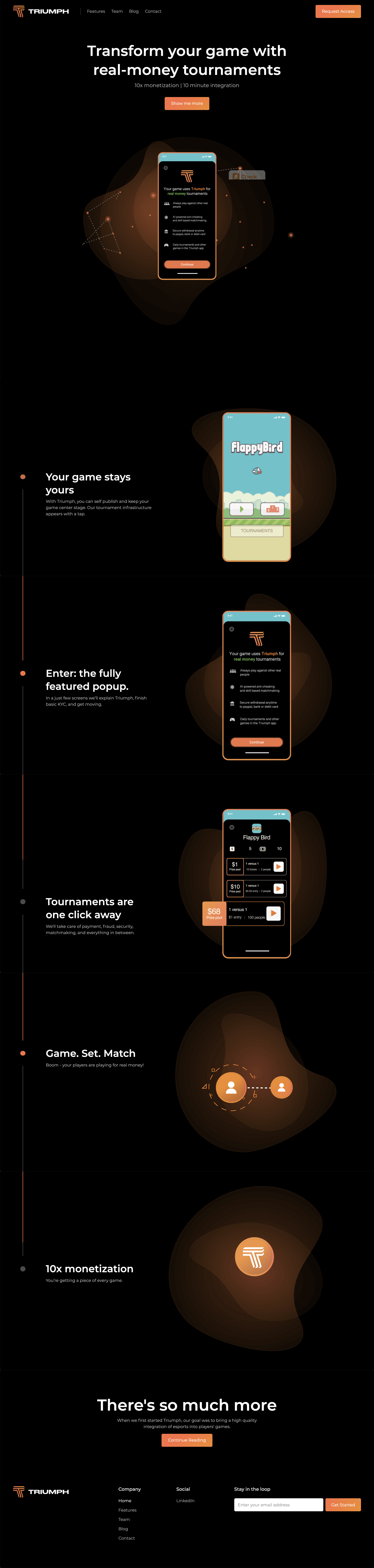 Screenshot of homepage